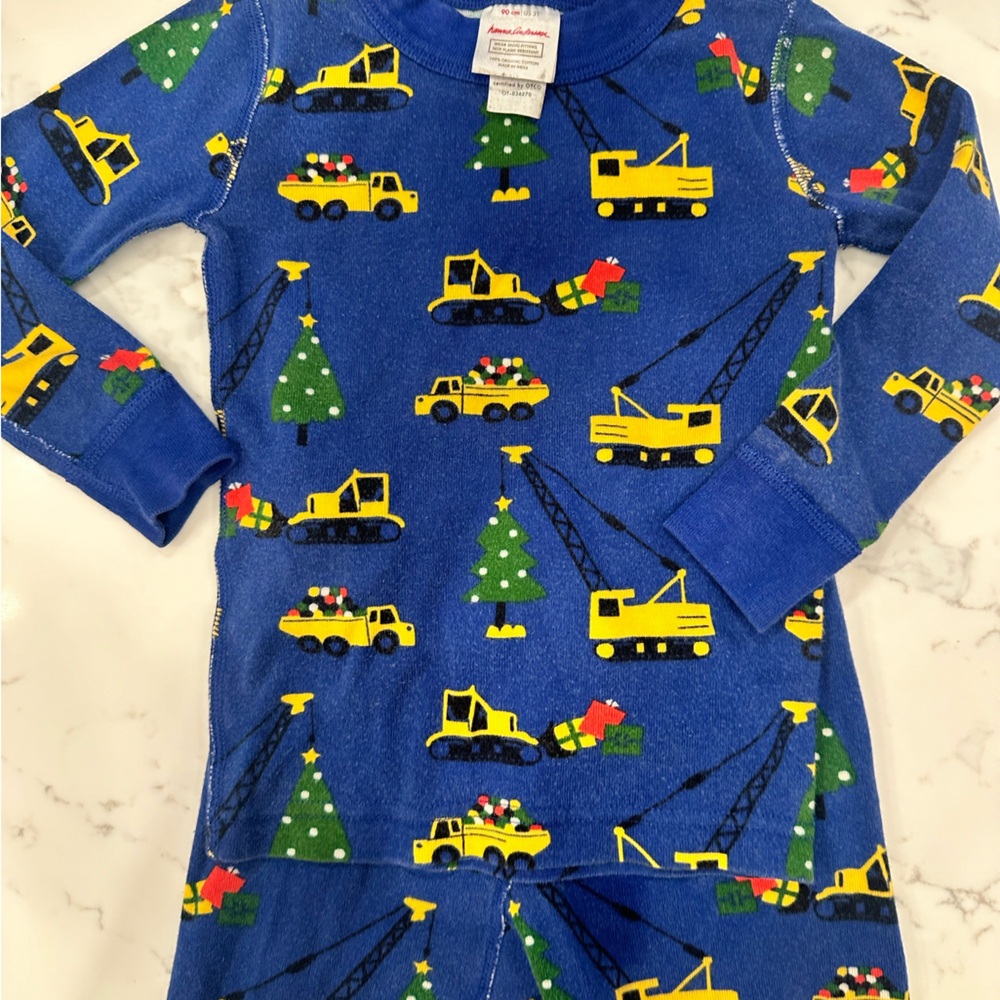 Hanna Andersson trucks and trees pajamas